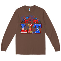 Chestnut Let's get lit 4th of July Long Sleeve Tee - Neo Western