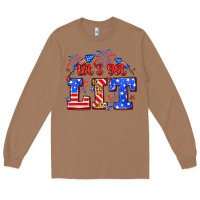 Toasted Coconut Let's get lit 4th of July Long Sleeve Tee - Neo Western