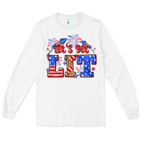 White Let's get lit 4th of July Long Sleeve Tee - Neo Western