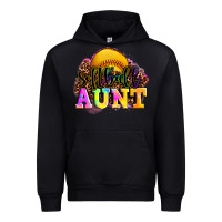 Black softball aunt Urban Hoodie - LillyAllenDesigns