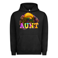 Pigment Black softball aunt Urban Hoodie - LillyAllenDesigns