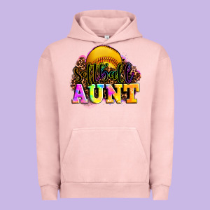 Softball Aunt Urban Hoodie Designed By Lillyallendesigns
