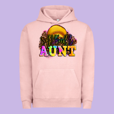 Softball Aunt Urban Hoodie Designed By Lillyallendesigns
