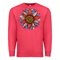 Cardinal American Flag Sunflower Premium Sweatshirt - LillyAllenDesigns