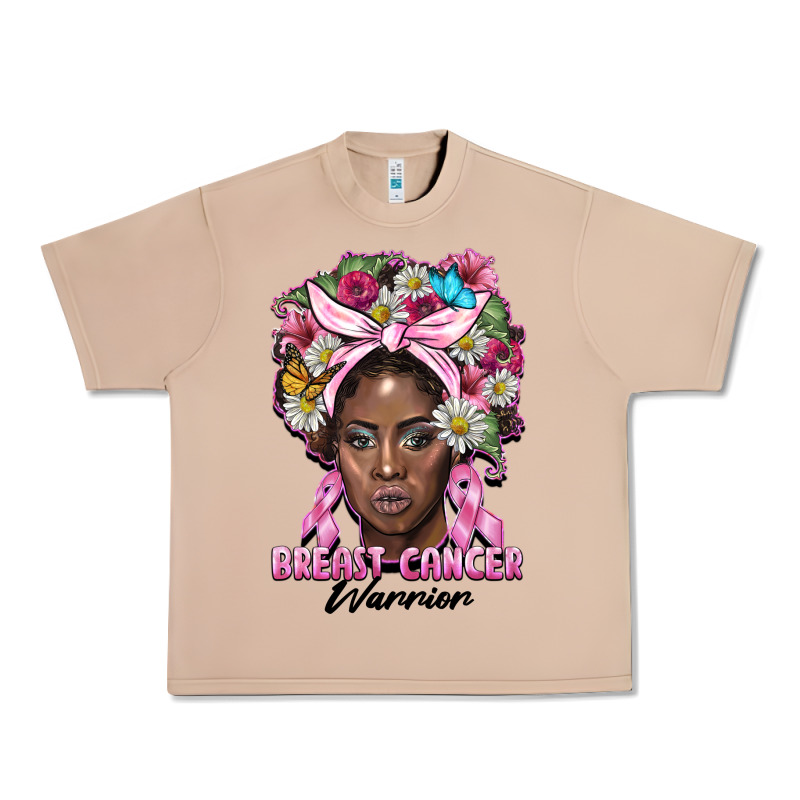 Breast Cancer Warrior Black Woman Urban Heavy Tee by BarkalooDesign | Teevron