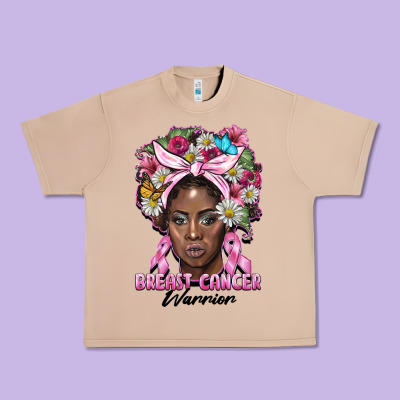 Breast Cancer Warrior Black Woman Urban Heavy Tee Designed By Barkaloodesign