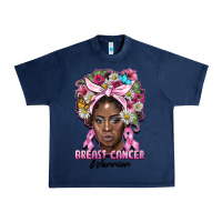 Navy breast cancer warrior black woman Urban Heavy Tee - BarkalooDesign