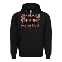 Black sometimes i just have to let god fix it Zipper Hoodie - JahusDesignShop