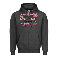Charcoal Heather sometimes i just have to let god fix it Zipper Hoodie - JahusDesignShop