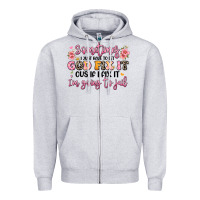 Heather Grey sometimes i just have to let god fix it Zipper Hoodie - JahusDesignShop
