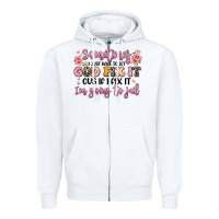 White sometimes i just have to let god fix it Zipper Hoodie - JahusDesignShop