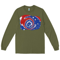 Army Green Patriotic tie dye background 4th of july Long Sleeve Tee - CowGirlArtShop