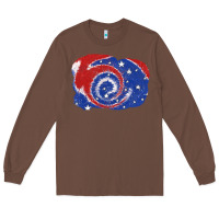 Patriotic Tie Dye Background 4th Of July Long Sleeve Tee | Teevron