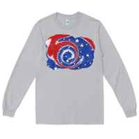 Moon Dust Patriotic tie dye background 4th of july Long Sleeve Tee - CowGirlArtShop