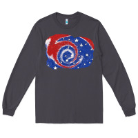 Smoke Patriotic tie dye background 4th of july Long Sleeve Tee - CowGirlArtShop