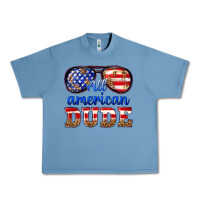 Pebble Blue all american dude Urban Heavy Tee - texasbilliewilder