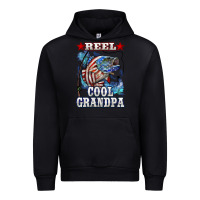 Black reel cool grandpa american flag bass Urban Hoodie - LillyAllenDesigns