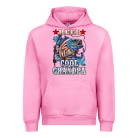 Fuchsia Pink reel cool grandpa american flag bass Urban Hoodie - LillyAllenDesigns