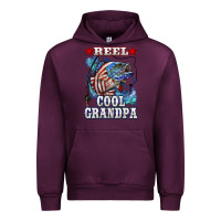 Mauve Wine reel cool grandpa american flag bass Urban Hoodie - LillyAllenDesigns