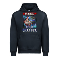 Navy reel cool grandpa american flag bass Urban Hoodie - LillyAllenDesigns