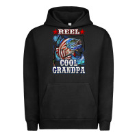 Pigment Black reel cool grandpa american flag bass Urban Hoodie - LillyAllenDesigns