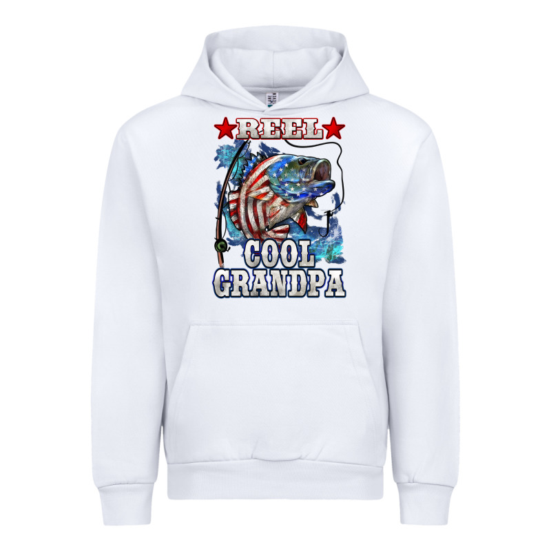 Reel Cool Grandpa American Flag Bass Urban Hoodie by LillyAllenDesigns | Teevron