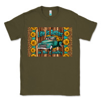 Army Green life is better in the country skinny metal can holder Classic Tee - HRA Design Shop