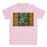 Bubblegum Pink life is better in the country skinny metal can holder Classic Tee - HRA Design Shop