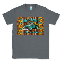 Charcoal Heather life is better in the country skinny metal can holder Classic Tee - HRA Design Shop