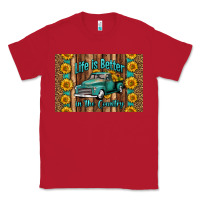 Red life is better in the country skinny metal can holder Classic Tee - HRA Design Shop
