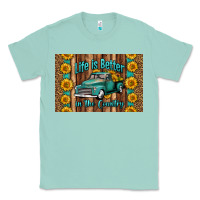 Seafoam life is better in the country skinny metal can holder Classic Tee - HRA Design Shop