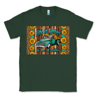 Sports Green life is better in the country skinny metal can holder Classic Tee - HRA Design Shop