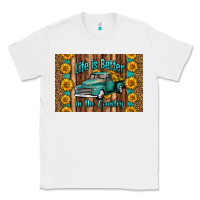 White life is better in the country skinny metal can holder Classic Tee - HRA Design Shop