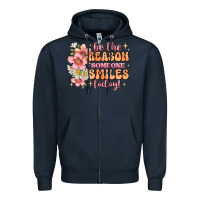 Navy be the reason someone smiles today Zipper Hoodie - JahusDesignShop