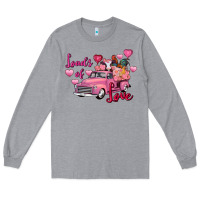 Heather Grey loads of love valentine's day farm truck Long Sleeve Tee - FaDigitalArtStudio