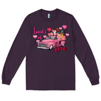 Plum loads of love valentine's day farm truck Long Sleeve Tee - FaDigitalArtStudio