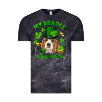 Cloud Black st.patrick's day my beagle is my lucky charm Vintage Tee - RanaPortraitStore