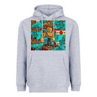 Heather Grey cowboy boots with turquoise and aztec Heavyweight Hoodie - Artiststas