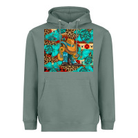 Sage cowboy boots with turquoise and aztec Heavyweight Hoodie - Artiststas