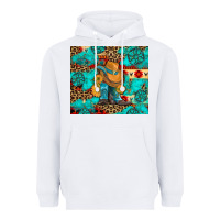 White cowboy boots with turquoise and aztec Heavyweight Hoodie - Artiststas