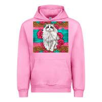 Fuchsia Pink Western Ragdoll Cat Urban Hoodie - LillyAllenDesigns