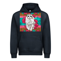 Navy Western Ragdoll Cat Urban Hoodie - LillyAllenDesigns
