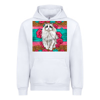 White Western Ragdoll Cat Urban Hoodie - LillyAllenDesigns