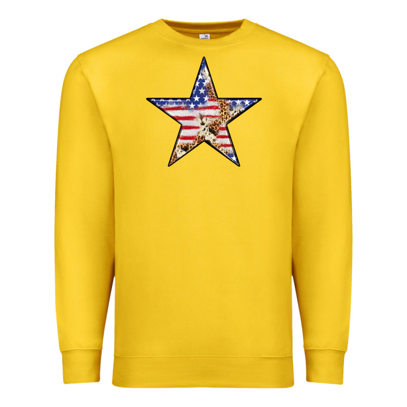 American Flag Star Premium Sweatshirt by LillyAllenDesigns | Teevron