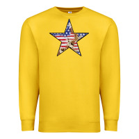 Lemon American Flag Star Premium Sweatshirt - LillyAllenDesigns
