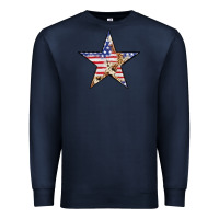 Navy American Flag Star Premium Sweatshirt - LillyAllenDesigns