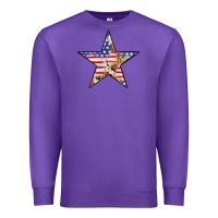 Purple American Flag Star Premium Sweatshirt - LillyAllenDesigns