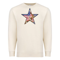 Sandshell American Flag Star Premium Sweatshirt - LillyAllenDesigns