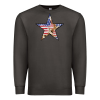 Smoke American Flag Star Premium Sweatshirt - LillyAllenDesigns
