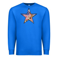 True Royal American Flag Star Premium Sweatshirt - LillyAllenDesigns